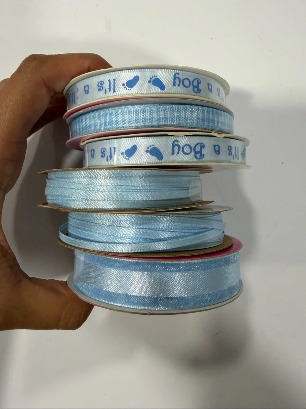 Baby Blue 'It's a Boy' Ribbon Bundle - Party & Gift Wrap